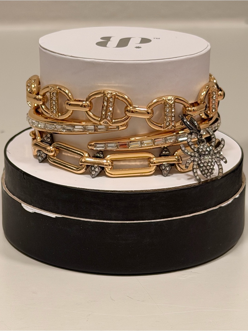 Bomb Party NWT! Gold and Hematite Stack - “Lurking in Luxury”
